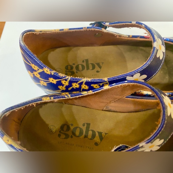 Goby Vegan Faux Leather Ballerinas Shoes WGBL207 HANDMADE Mary Janes Oxford - Picture 8 of 14